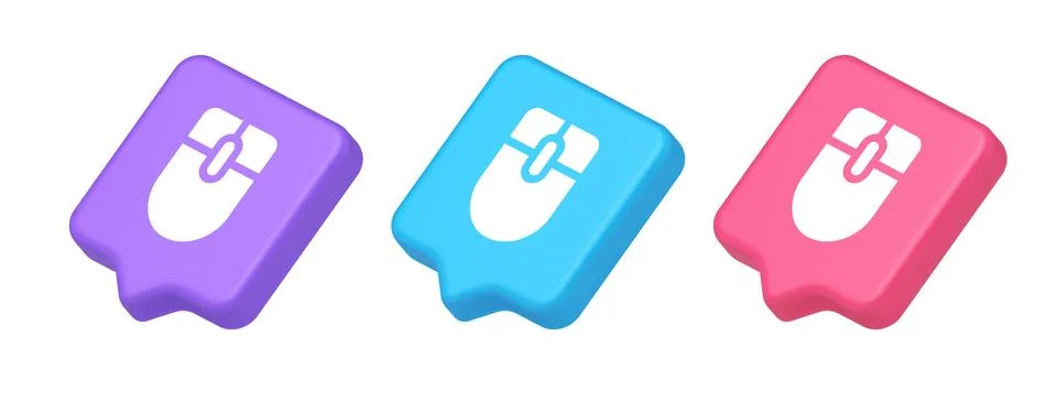 Mouse computer scrolling device cursor button click control cyberspace interf Stock Illustration