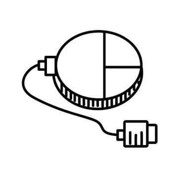 Mouse connection usb outline Stock Illustration