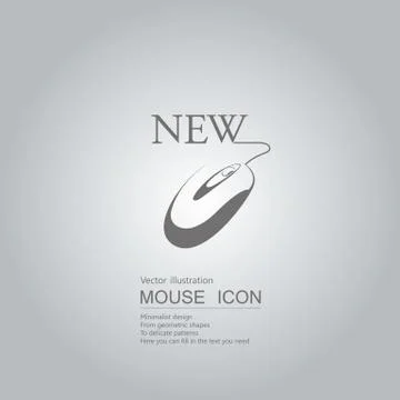 Mouse creative design. Isolated on grey background Stock Illustration