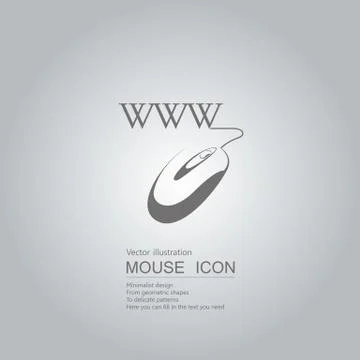 Mouse creative design. Isolated on grey background Stock Illustration