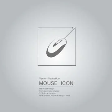 Mouse creative design. Isolated on grey background Stock Illustration