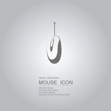 Mouse creative design. Isolated on grey background Stock Illustration