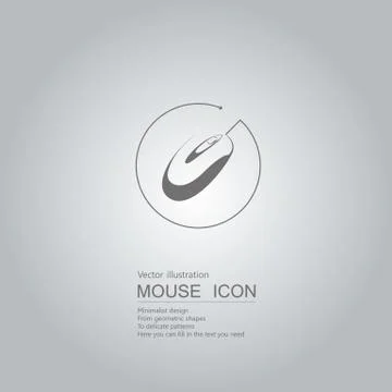 Mouse creative design. Isolated on grey background Stock Illustration