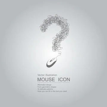 Mouse creative design. Isolated on grey background Stock Illustration