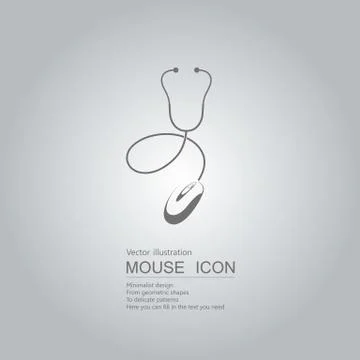 Mouse creative design. Isolated on grey background Stock Illustration