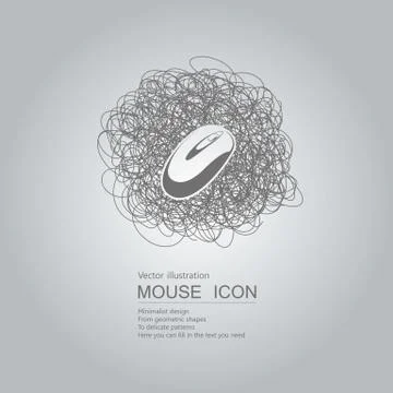 Mouse creative design. Isolated on grey background Stock Illustration