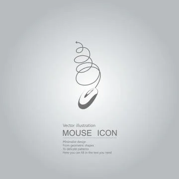 Mouse creative design. Isolated on grey background Stock Illustration