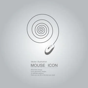 Mouse creative design. Isolated on grey background Stock Illustration