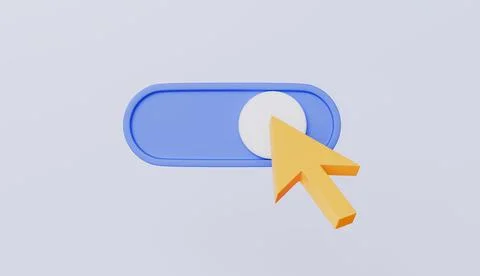 Mouse Cursor and Switch Button, Finding and Direction, Cursor Click Symbol Stock Illustration