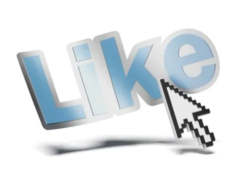 Mouse Cursor and like symbol 스톡 일러스트