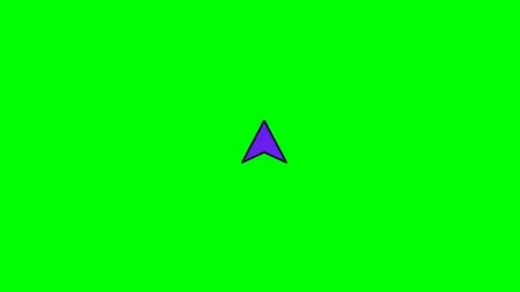 Mouse cursor arrow click pointer animation on green screen Video stock 343494279