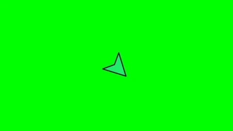 Mouse cursor arrow click pointer animation on green screen Vídeo Stock 344371398