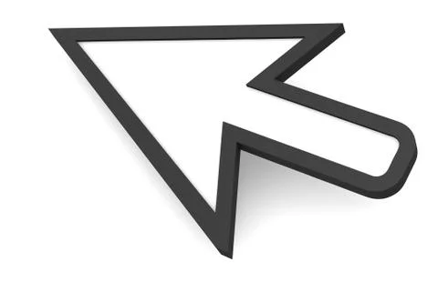 Mouse Cursor, Black. 2011 Edition Stock Illustration