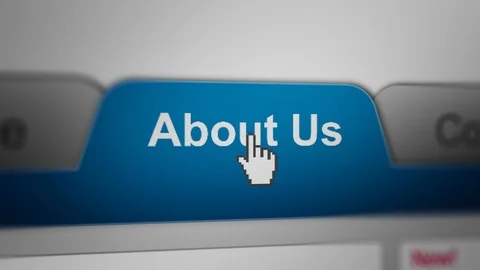 Mouse Cursor Choosing "About Us" Tab Category For Web/Blog Stock Footage 118225022