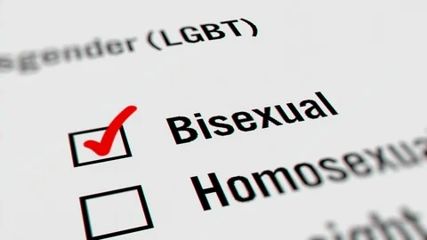 Mouse Cursor Choosing "Bisexual" in Gender Questions for a Survey Stock Footage 127555833