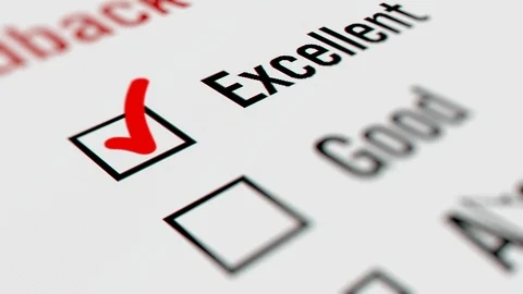 Mouse Cursor Choosing Customer Feedback in Questionnaire Form. Stock Footage 117197440