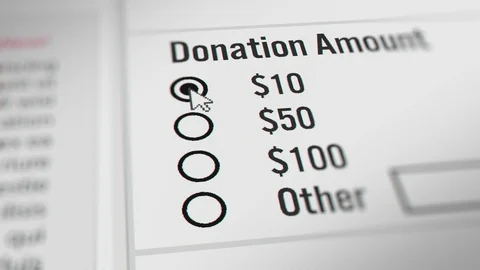 Mouse Cursor Choosing Donation Options Stock Footage 119005538