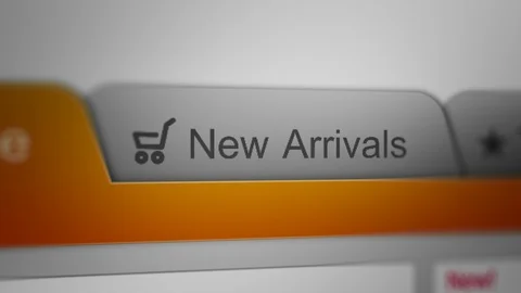 Mouse Cursor Choosing New Arrivals Tab Category For Online Shopping Sites Stock Footage 125691986
