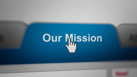 Mouse Cursor Choosing "Our Mission" Tab Category For Web/Blog Stock Footage 118136345