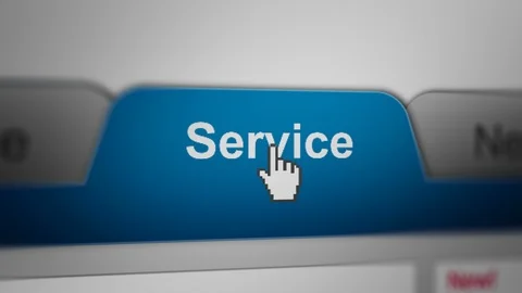 Mouse Cursor Choosing Service Tab Category For Web/Blog Stock Footage 118227623
