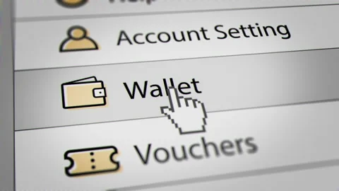 Mouse Cursor Choosing Wallet Payment For Web-Shopping Stock Footage 134715730