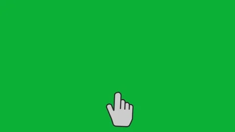 Mouse Cursor Click 2D Animation | Interactive Hand Pointer Click Motion Stock Footage 331148503