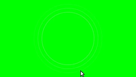 Mouse cursor click animation with ripple effect on green screen 4K Vídeo Stock 338328446