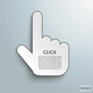 Mouse cursor click hand Illustrazione stock