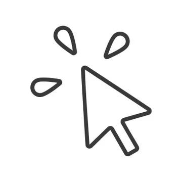 Mouse Cursor Click Icon Vector Stock Illustration