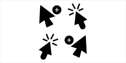Mouse Cursor Click Icons 库存插图