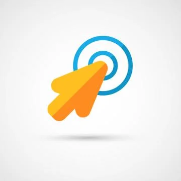 Mouse cursor click. Vector icon Illustrazione stock
