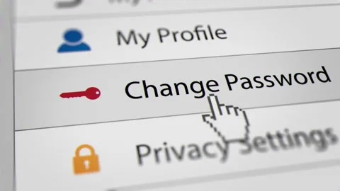 Mouse Cursor Clicking Change Password Tab UI on Web Shopping Stock Footage 209153769