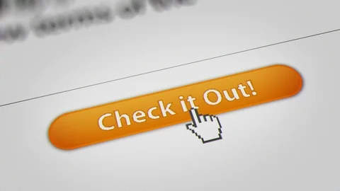 Mouse Cursor Clicking "Check it out " Button Stock Footage 118023266