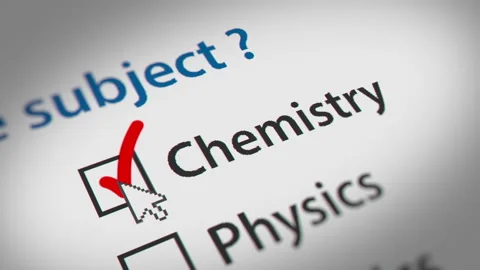 Mouse Cursor Clicking Chemistry Check Box on Subject Survey Stock Footage 220214432