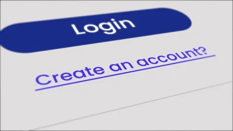 Mouse cursor clicking "Create an account" button animation Stock Footage 330926379