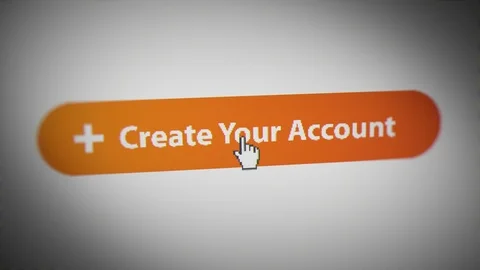 Mouse Cursor Clicking "Create Your Account" Button Stock Footage 118139883