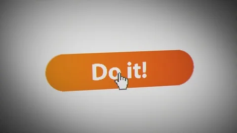 Mouse Cursor Clicking "Do it!" Button Stock Footage 118018874