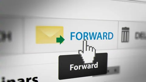 Mouse Cursor Clicking Forward Mail Button Stock Footage 148296118