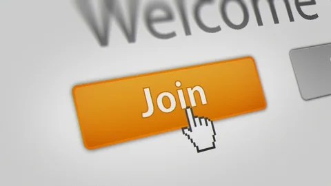 Mouse Cursor Clicking "Join" Button Stock Footage 117404072