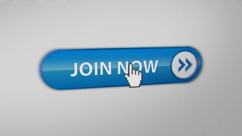 Mouse Cursor Clicking Join Now Button Stock Footage 117021194