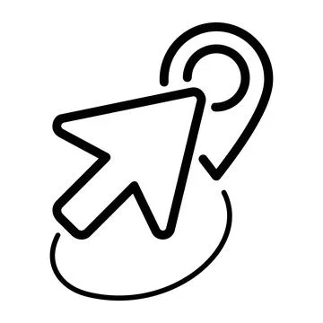 Mouse cursor clicking map location icon 8K ultra quality with navigation 스톡 일러스트