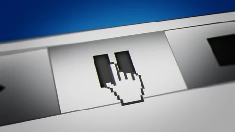 Mouse Cursor Clicking Pause Button on Movie/Music Player Panel Stock Footage 118220910