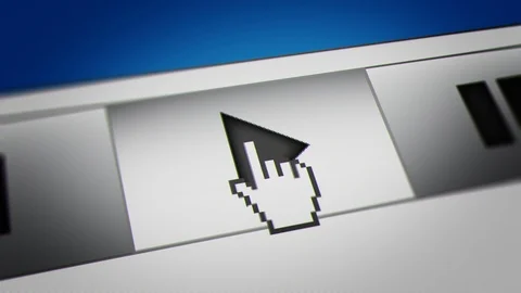 Mouse Cursor Clicking Play Button on Movie/Music Player Panel Stock Footage 118220744