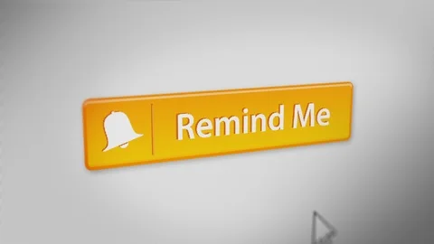 Mouse Cursor Clicking "Remind Me" Button on Monitor Screen Stock Footage 123874070