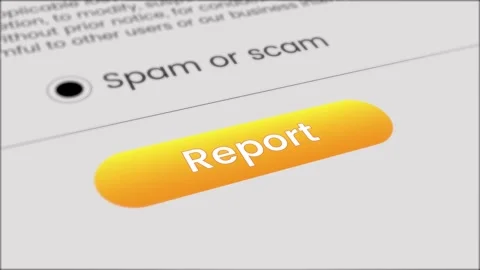 Mouse cursor clicking report button animation isolated on white background Stock Footage 334130885