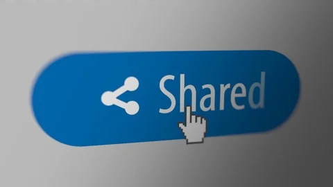 Mouse Cursor Clicking "Share" Button. Stock Footage 116799267
