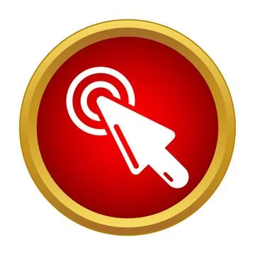 Mouse cursor clicking target button icon design イラスト素材