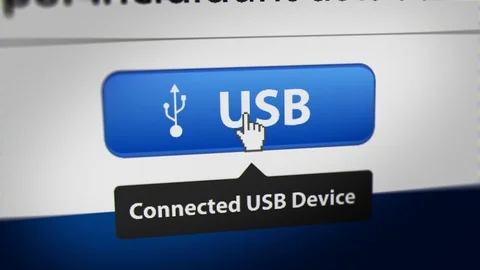 Mouse Cursor Clicking USB Button Video stock 117276503