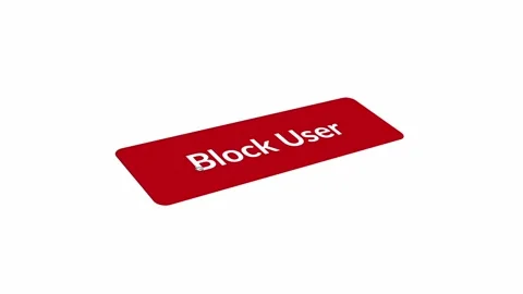 Mouse Cursor Clicks Block User on Social Web Page. Stock Footage 218827963