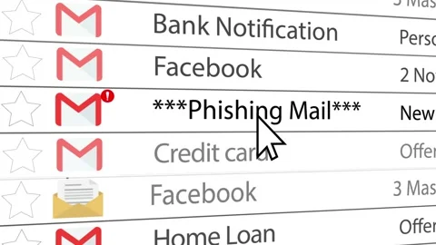 Mouse Cursor Deleting Phishing Mail. Stock Footage 226182447